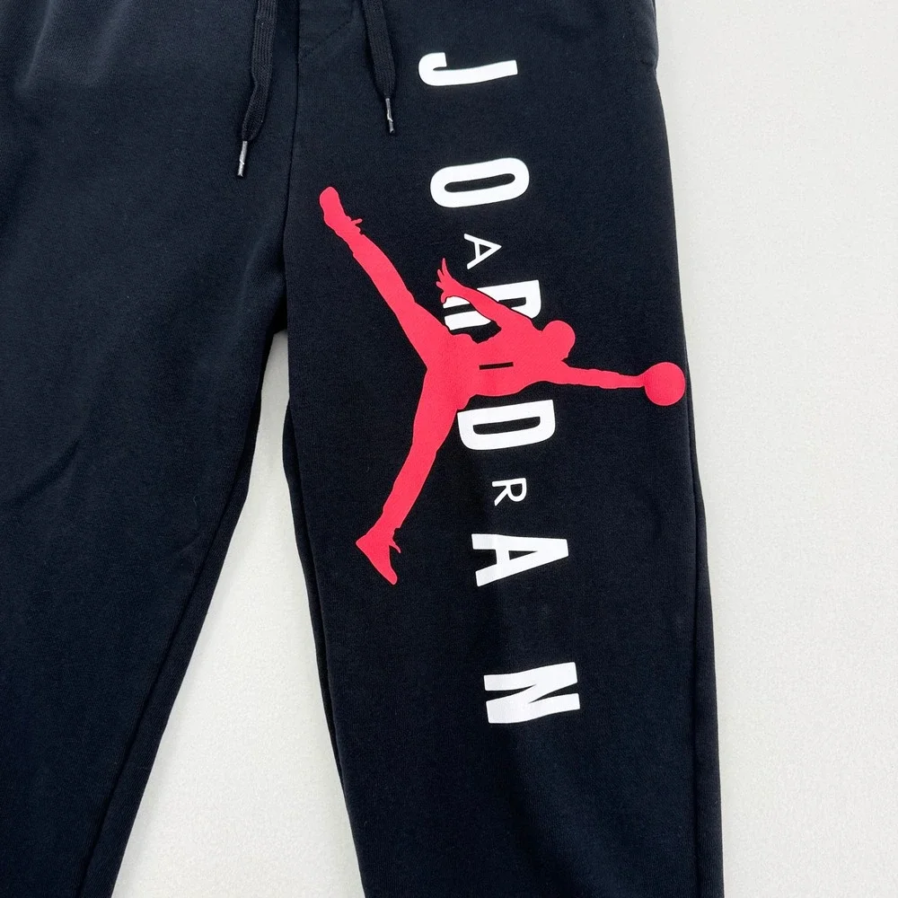 Jordan Jumpman Joggers Mens Size S Black Graphic Fleece Pants CZ1665-010 Exc